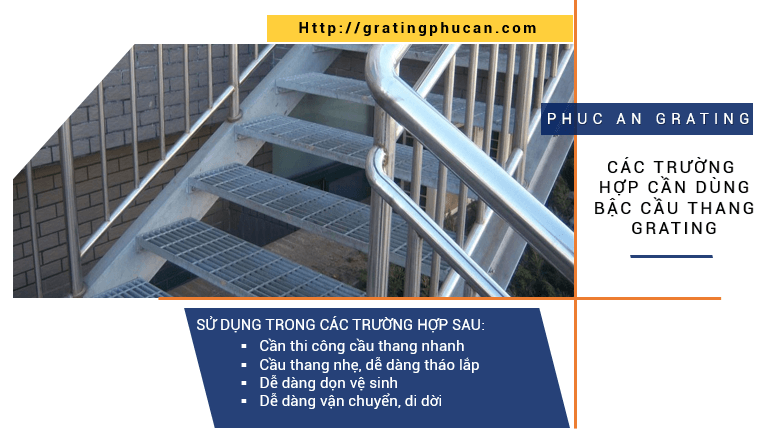 Sử dụng bậc cầu thang Grating