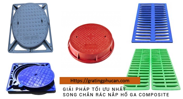 nắp hố ga song chắn rác composite