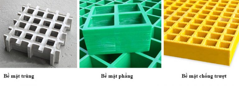 Bề mặt tấm lót sàn grating bằng composite